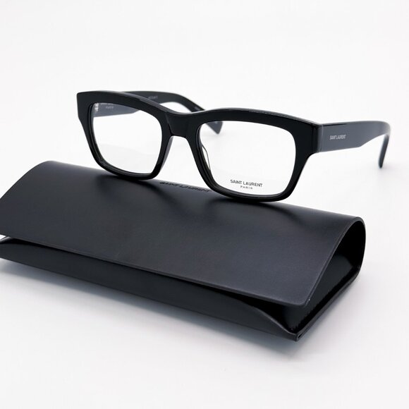 NEW SAINT LAURENT SL616 001 EYEGLASSES MEN SQUARE BLACK SL 616 001 - Picture 1 of 8